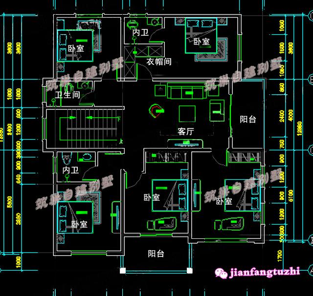 150㎡新農(nóng)村三層帶露臺(tái)別墅設(shè)計(jì)圖，歡迎選購。
