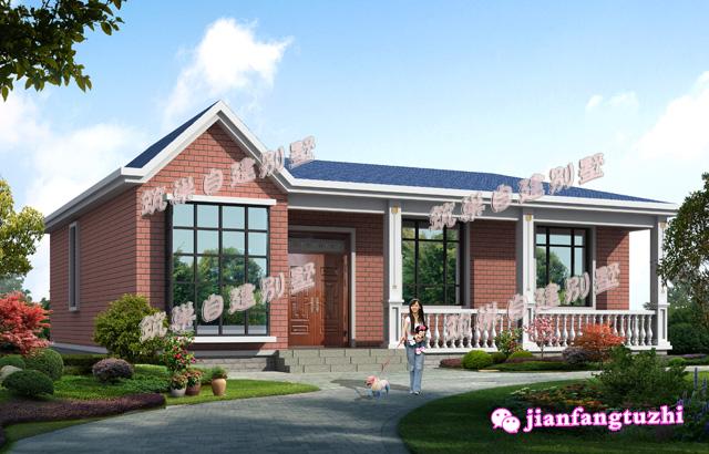 一層別墅設(shè)計(jì)圖，小洋房，外觀艷麗，大氣優(yōu)雅。