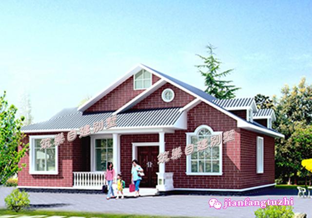 一層別墅設(shè)計(jì)圖，小洋房，外觀艷麗，大氣優(yōu)雅。