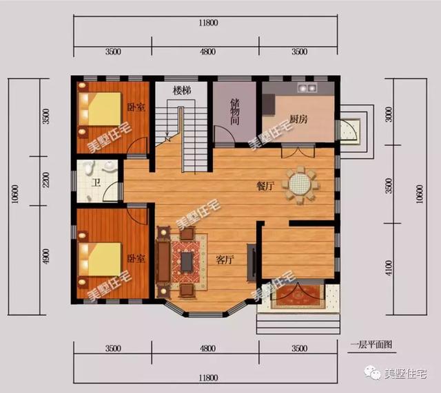占地120平左右的別墅設(shè)計圖，美觀實用，適合每家每戶。