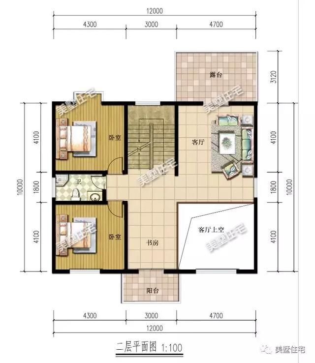 占地120平左右的別墅設(shè)計圖，美觀實用，適合每家每戶。