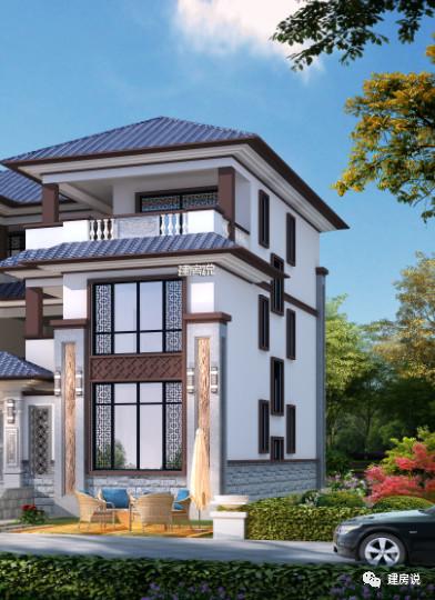 新型中式別墅設(shè)計圖，室內(nèi)布局超贊，外觀獨特亮眼。