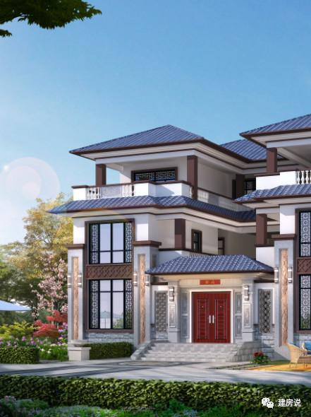 新型中式別墅設(shè)計圖，室內(nèi)布局超贊，外觀獨特亮眼。