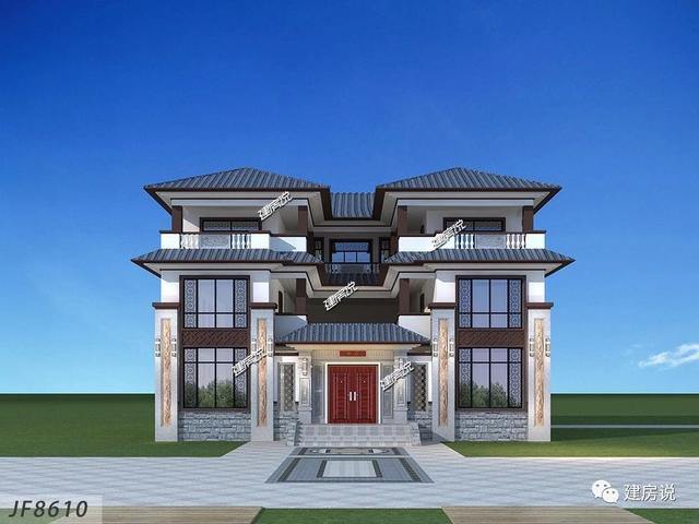 新型中式別墅設(shè)計圖，室內(nèi)布局超贊，外觀獨特亮眼。