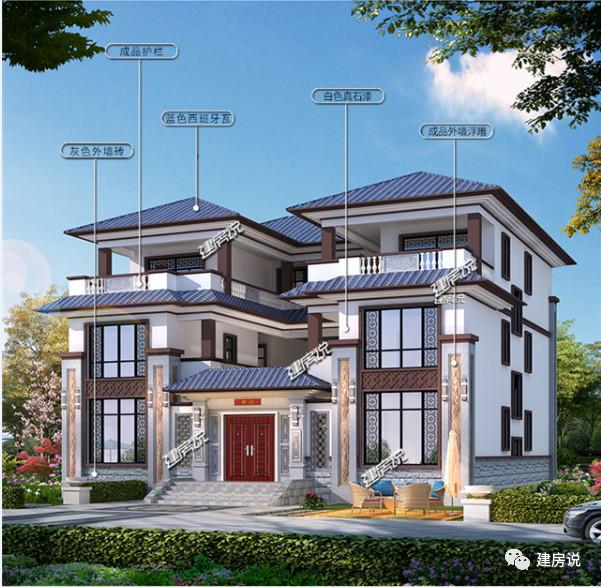 新型中式別墅設(shè)計圖，室內(nèi)布局超贊，外觀獨特亮眼。