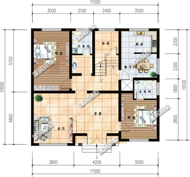 3棟開(kāi)間11.5m農(nóng)村自建房，不求其他只求家人在側(cè)。