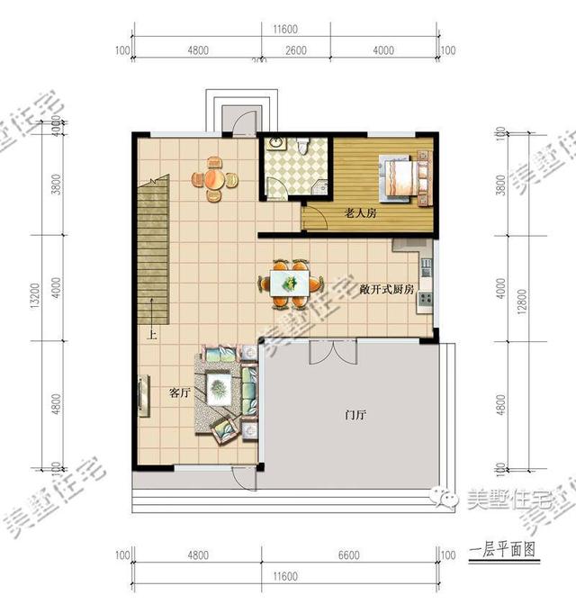 兩層別墅設計圖，老人房+玻璃屋頂，主體28W搞定！