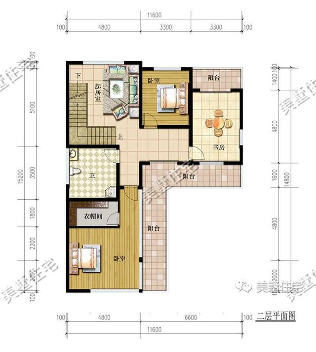 兩層別墅設計圖，老人房+玻璃屋頂，主體28W搞定！