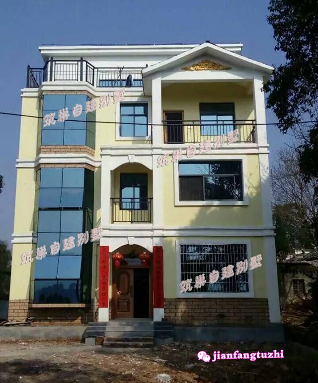 實用四層農(nóng)村別墅設計圖，10x13米2廳9臥，空間利用高。