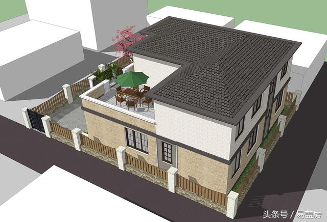 北京43萬歐式別墅設(shè)計圖，景觀院墻超大露臺，引得鄉(xiāng)親參觀！