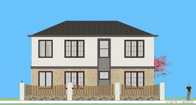 北京43萬歐式別墅設(shè)計圖，景觀院墻超大露臺，引得鄉(xiāng)親參觀！