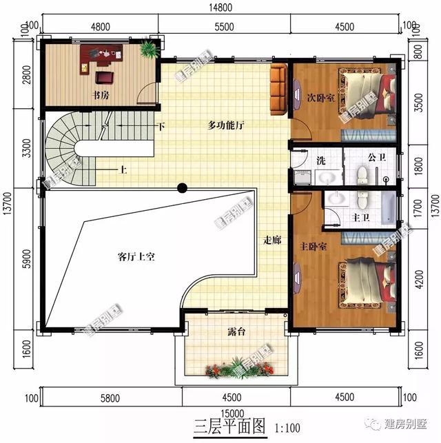 兩棟別墅設(shè)計圖，獨特樓梯設(shè)計，房子更個性！
