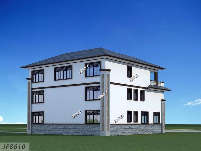 新中式別墅設(shè)計圖，彰顯家業(yè)，愿您人丁興旺！