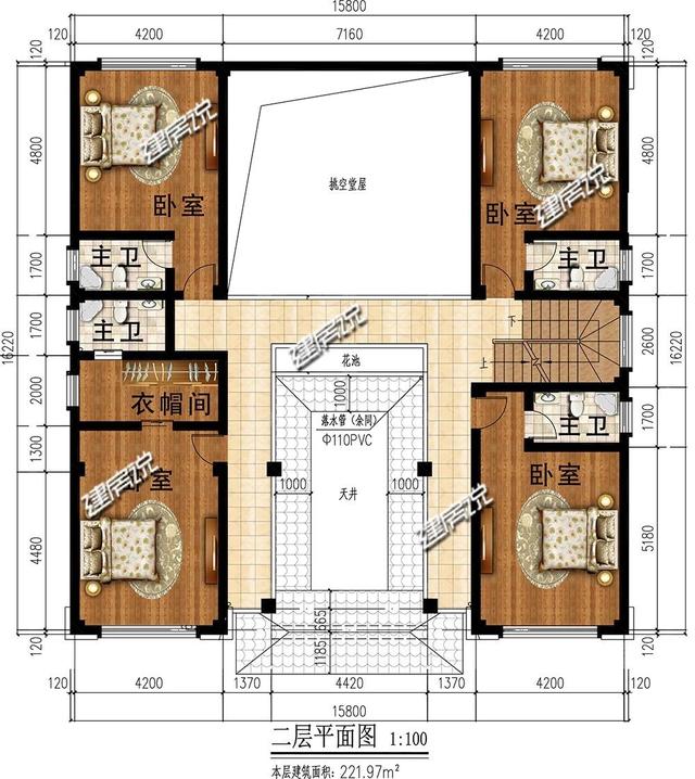 新中式別墅設(shè)計圖，彰顯家業(yè)，愿您人丁興旺！