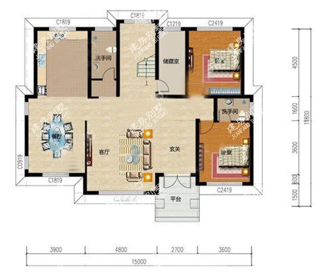 爆款開間15m別墅設(shè)計圖，設(shè)計新穎獨特，立體感十足