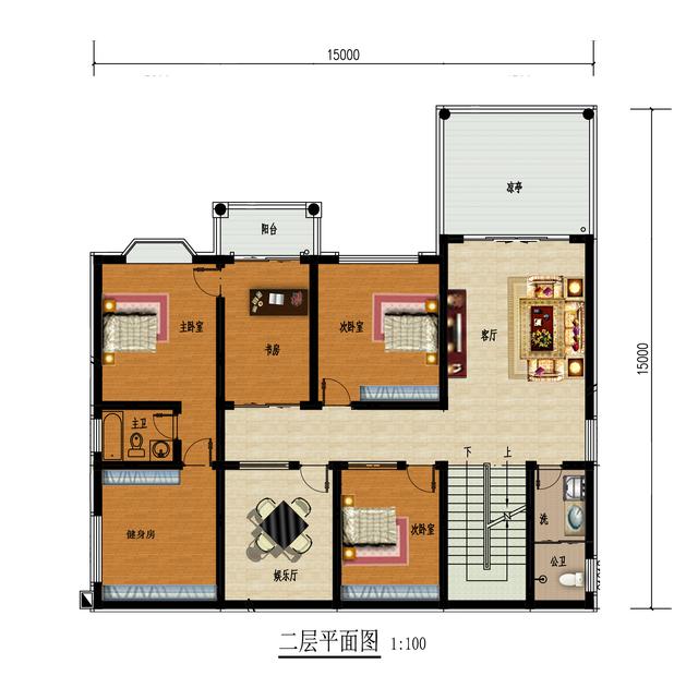 爆款開間15m別墅設(shè)計圖，設(shè)計新穎獨特，立體感十足