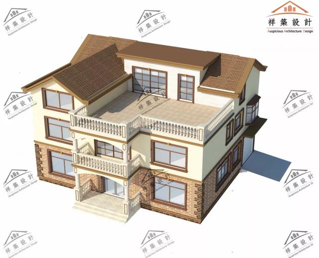 歐式風格別墅設計圖 ，造價低廉，經濟實用型別墅。