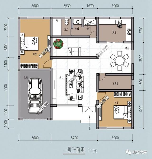 3套帶車(chē)庫(kù)露臺(tái)的別墅設(shè)計(jì)圖，實(shí)拍圖太美第2套30W就能建
