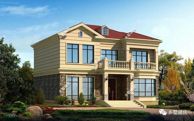 黃金別墅設(shè)計(jì)圖，造價(jià)二三十萬(wàn)，依山傍水好去處！