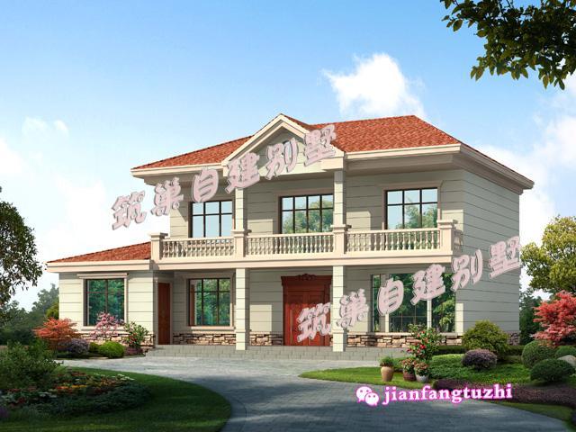 簡歐式二層別墅設(shè)計圖，簡約實用，造價低廉。