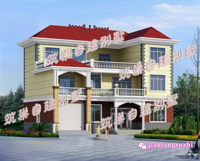 10x11米大方三層別墅設(shè)計(jì)圖，帶露臺(tái),造價(jià)只要25W！