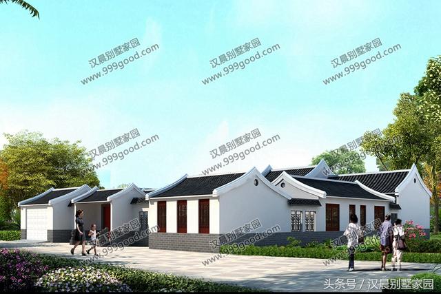 農(nóng)村四合院別墅設(shè)計(jì)圖，古香古氣，典雅而不失新穎。