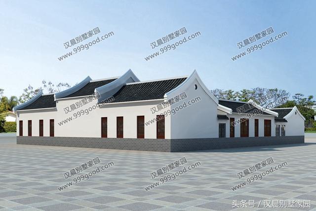 農(nóng)村四合院別墅設(shè)計(jì)圖，古香古氣，典雅而不失新穎。