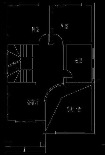 小戶型別墅設計圖，挑空客廳設計，五室三廳非常實用