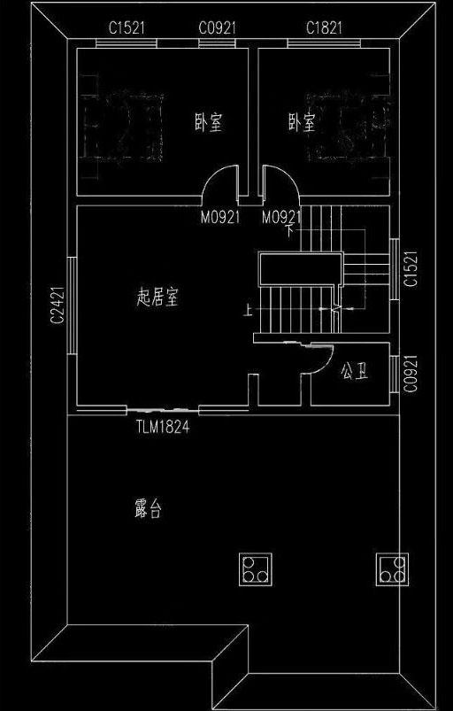 小戶型別墅設計圖，挑空客廳設計，五室三廳非常實用