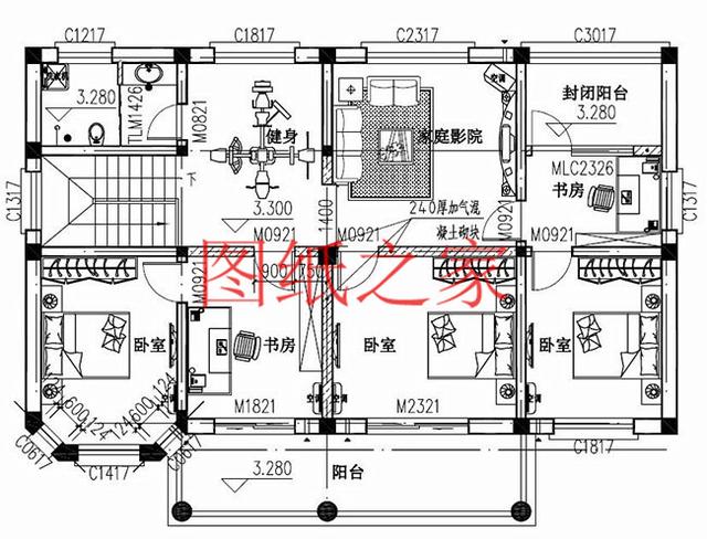 130平的二層別墅設(shè)計(jì)圖，外觀精美布局實(shí)用，造價(jià)只要30W。