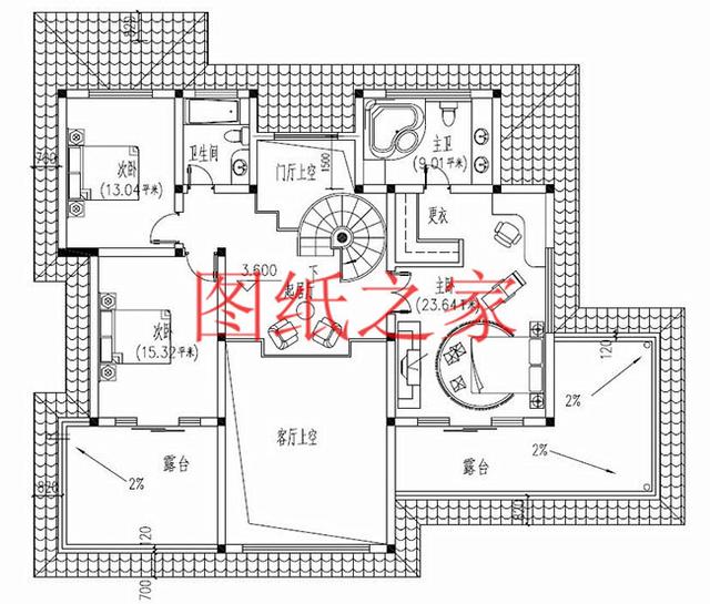 寬敞明亮的二層別墅設(shè)計圖，簡約大方、與眾不同！