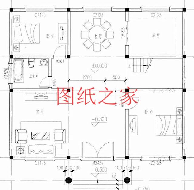 實用型三層別墅設(shè)計圖，130平造價只要三十萬，值得建造。