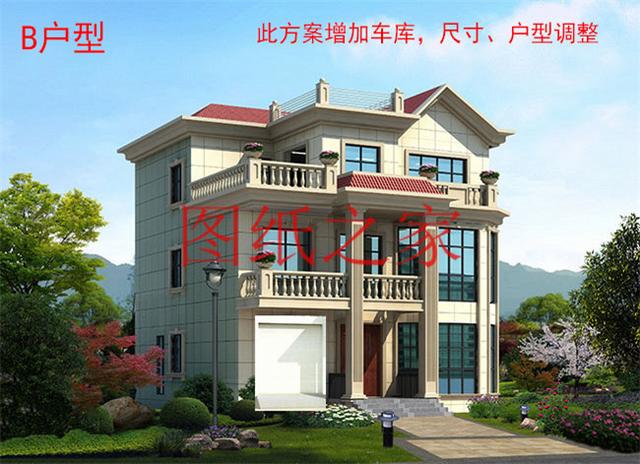 實用型三層別墅設(shè)計圖，130平造價只要三十萬，值得建造。