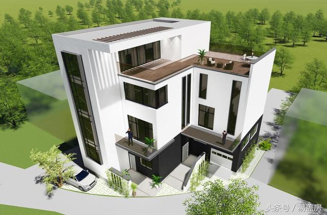 浙江現(xiàn)代別墅設(shè)計圖，帶大露臺和超多臥室，羨煞旁人。