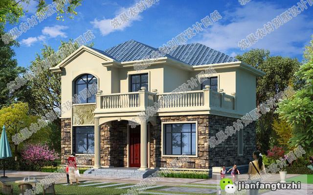 5款二三層別墅設(shè)計(jì)圖，占地小，造價(jià)20萬左右。