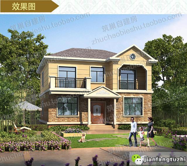 5款二三層別墅設(shè)計(jì)圖，占地小，造價(jià)20萬左右。