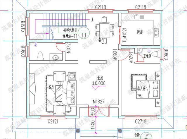 5款二三層別墅設(shè)計(jì)圖，占地小，造價(jià)20萬左右。