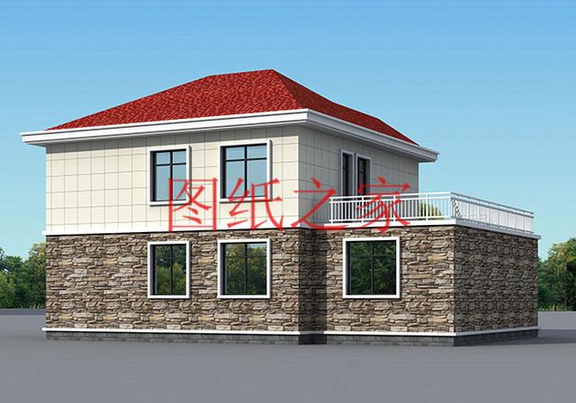 大戶型二層別墅設(shè)計(jì)圖，經(jīng)濟(jì)實(shí)惠、簡(jiǎn)單大氣，適合大家族居住。