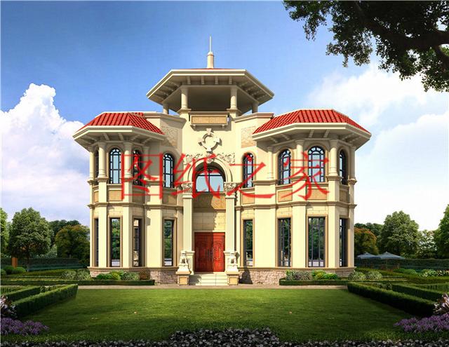 大戶型二層別墅設(shè)計(jì)圖，經(jīng)濟(jì)實(shí)惠、簡(jiǎn)單大氣，適合大家族居住。