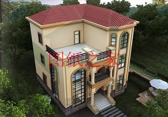 漂亮實用的農(nóng)村三層別墅設(shè)計圖，130平7個臥室。