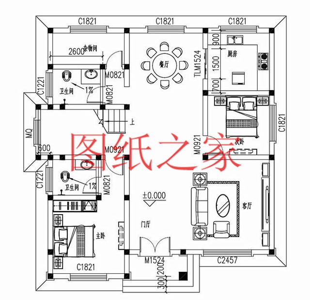 漂亮實用的農(nóng)村三層別墅設(shè)計圖，130平7個臥室。