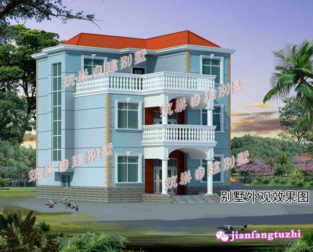 流行經(jīng)典別墅戶型設(shè)計圖，130平米，造價低廉。