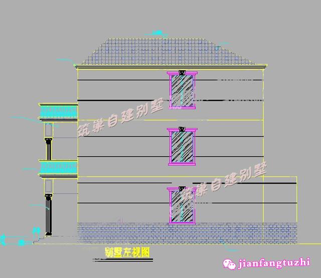 流行經(jīng)典別墅戶型設(shè)計圖，130平米，造價低廉。