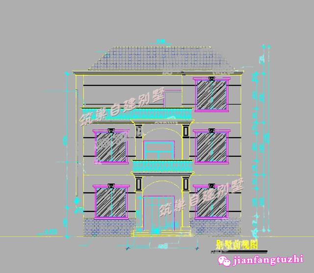 流行經(jīng)典別墅戶型設(shè)計圖，130平米，造價低廉。