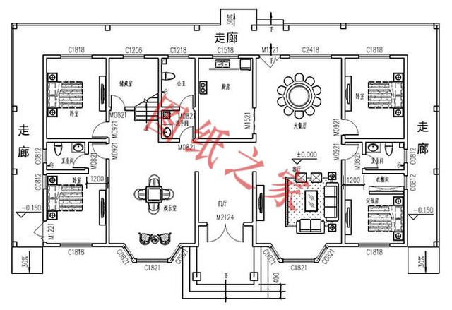 6套二層別墅設(shè)計(jì)圖，有錢(qián)了就回家修別墅，想要多大就修多大！