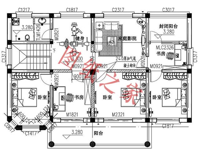 6套二層別墅設(shè)計(jì)圖，有錢(qián)了就回家修別墅，想要多大就修多大！