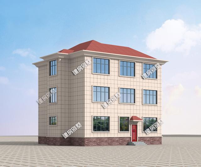 12x12三層別墅設(shè)計(jì)圖，鄉(xiāng)村景致與現(xiàn)代別墅融合的經(jīng)典畫(huà)卷。