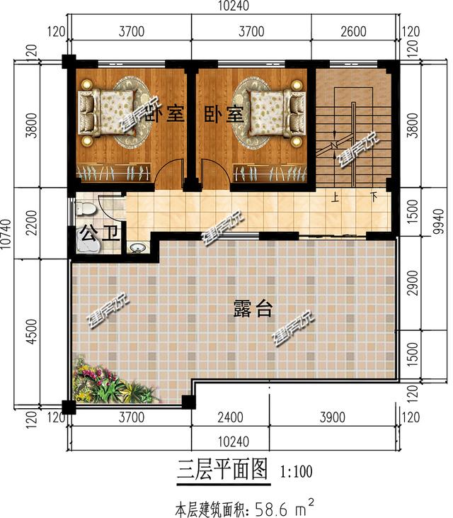 小占地別墅設(shè)計圖，宅基地雖小，101平別墅這樣建不吃虧。