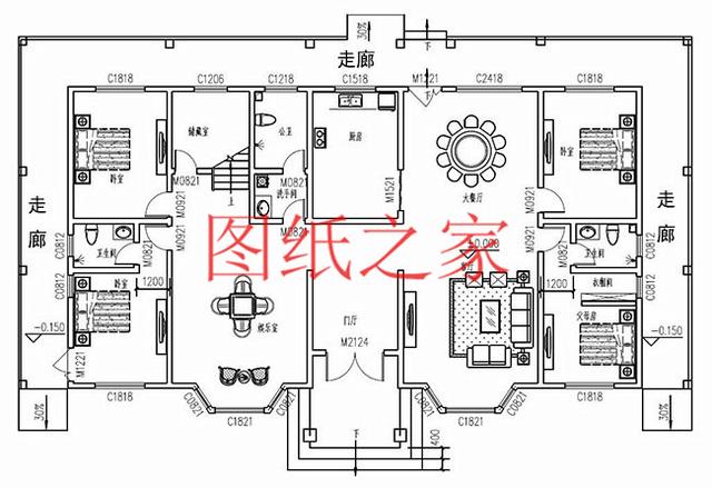 分享3套二層別墅設(shè)計(jì)圖，240平超大戶型，寬敞大氣。