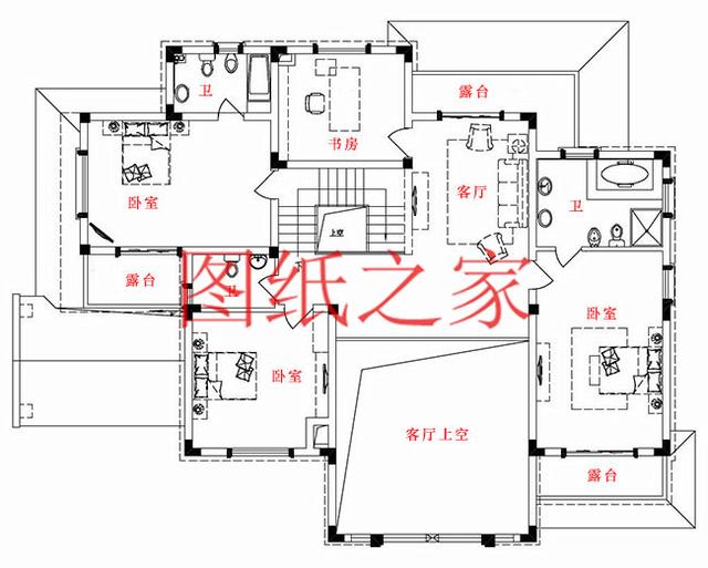 分享3套二層別墅設(shè)計(jì)圖，240平超大戶型，寬敞大氣。